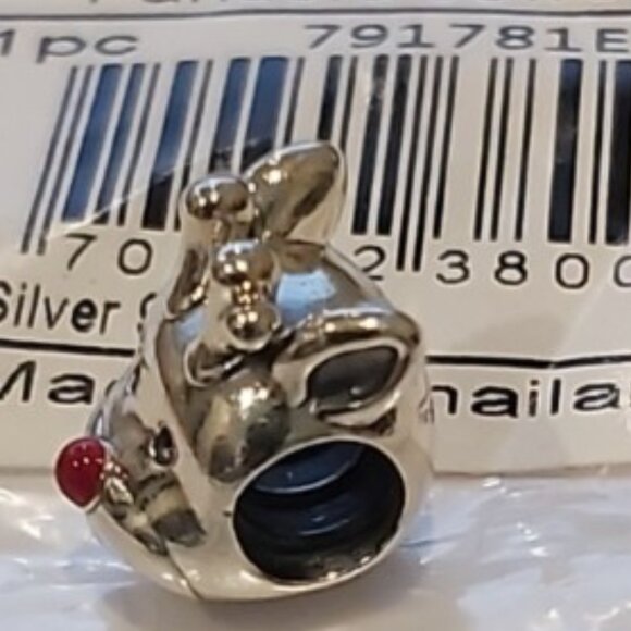 Pandora *Retired* Sterling Silver Red-Nosed Reindeer with Red Enamel 791781EN39 - Picture 3 of 8